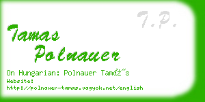 tamas polnauer business card